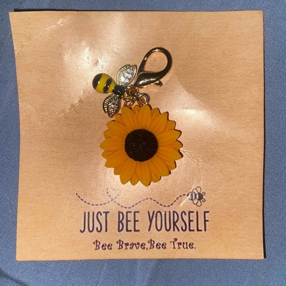 Boutique Just Bee Yourself Bee Sunflower Charm for Jewelry Bracelet Necklace New
